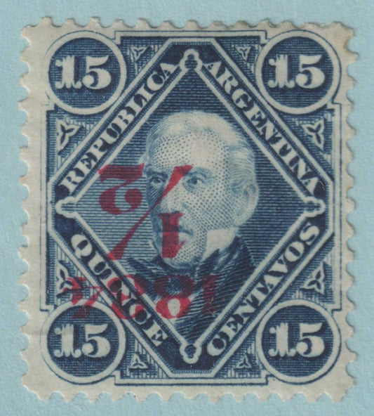 ARGENTINA 47b INVERTED OVERPRINT MINT HINGED OG* NO FAULTS VERY FINE! HTE