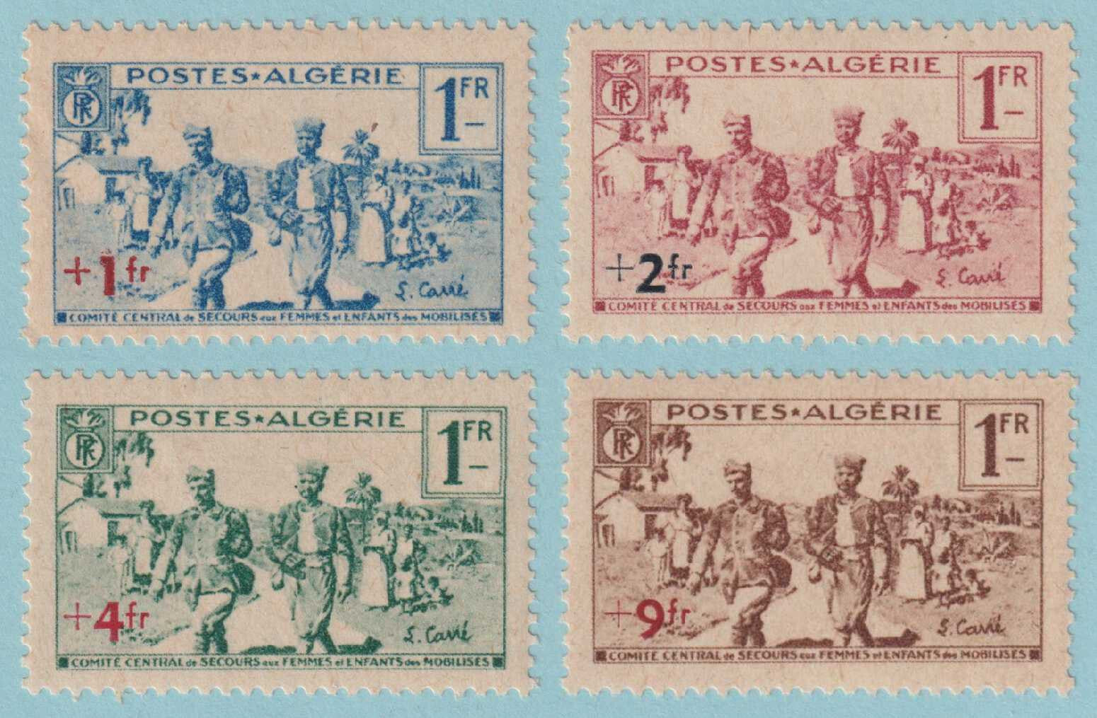 ALGERIA B32 - B35 SEMI-POSTAL  MINT HINGED OG * SET - NO FAULTS VERY FINE - P379