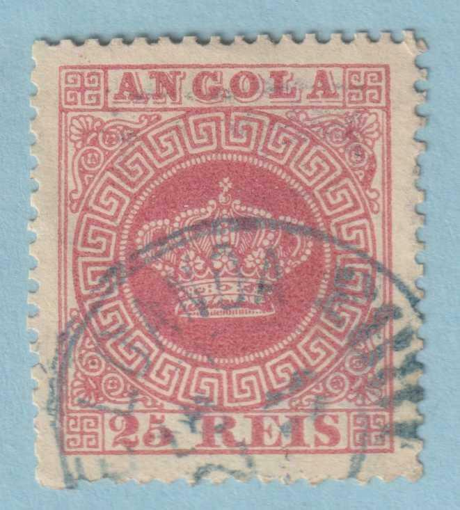 ANGOLA 4c ROSE  USED - PERFORATED 13.5 - NO FAULTS EXTRA FINE! - VHF