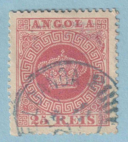 ANGOLA 4c ROSE  USED - PERFORATED 13.5 - NO FAULTS EXTRA FINE! - VHF