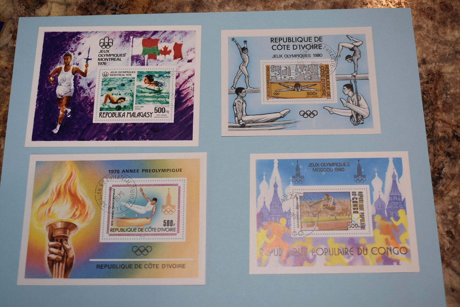 48 OLYMPIC SOUVENIR SHEETS  ALL SHEETS PICTURED BIN 873