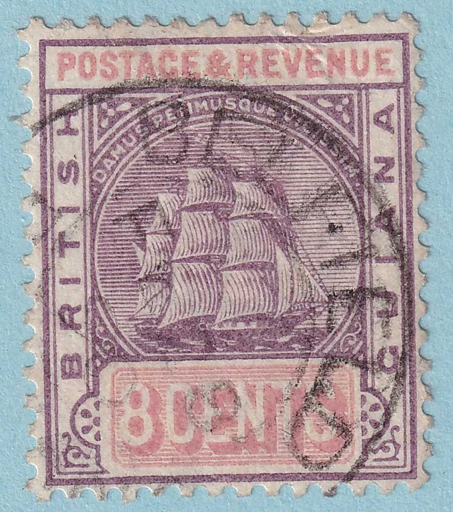 BRITISH GUIANA 139 USED NO FAULTS VERY FINE! BELFIELD CANCEL MFJ
