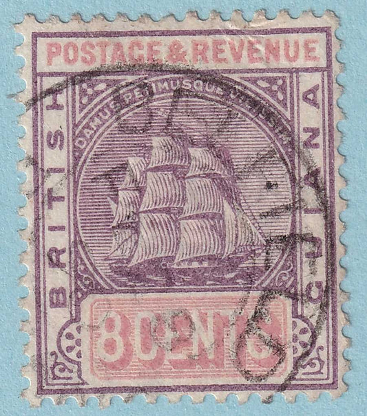 BRITISH GUIANA 139 USED NO FAULTS VERY FINE! BELFIELD CANCEL MFJ