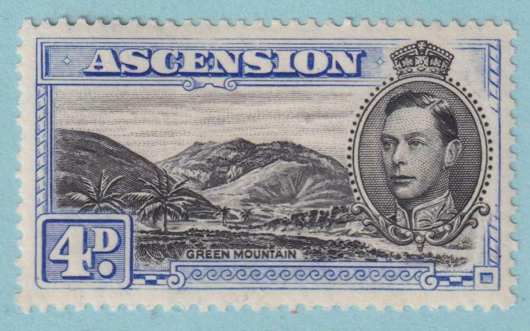 ASCENSION ISLAND 44Bd  MINT HINGED OG * PERF 13.5 - NO FAULTS VERY FINE! - TSE