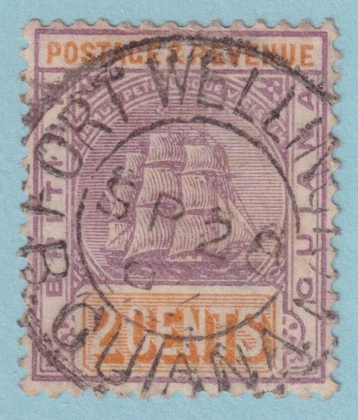 BRITISH GUIANA 132 USED - "FORT WELLINGTON"  CANCEL - NO FAULTS VERY FINE! - LVH