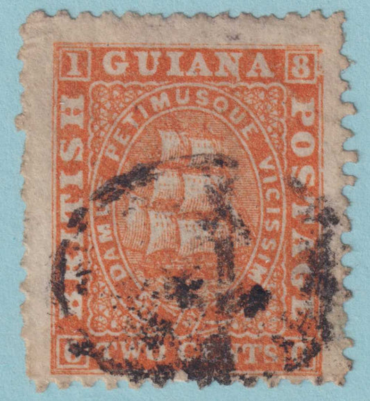 BRITISH GUIANA 33B  USED - SOME SHORT PERFS - VERY FINE! - KAA