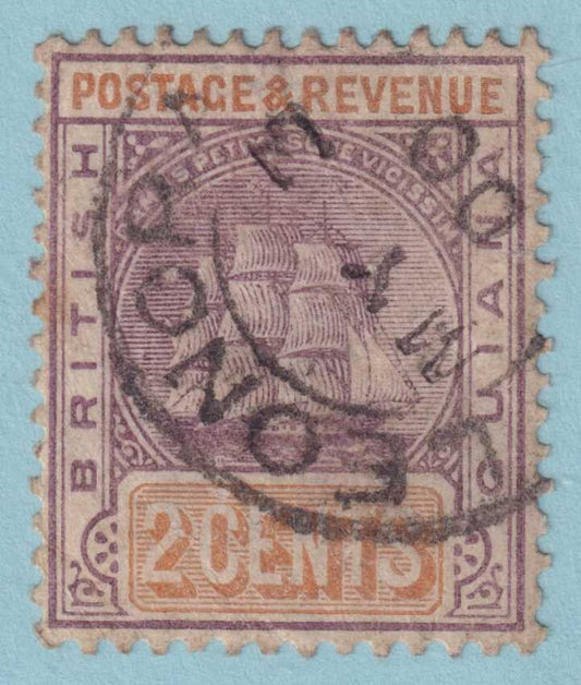 BRITISH GUIANA 132  USED - "LEONORA" CANCEL - NO FAULTS VERY FINE! - VJV