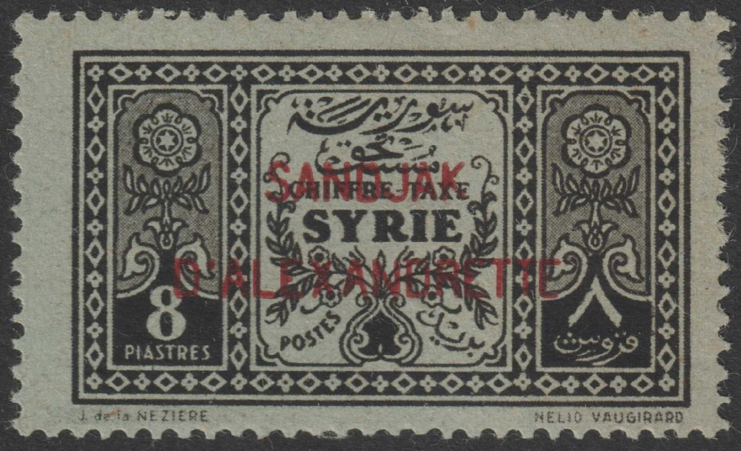 ALEXANDRETTA J6 MINT NEVER HINGED OG** NO FAULTS VERY FINE! BFE