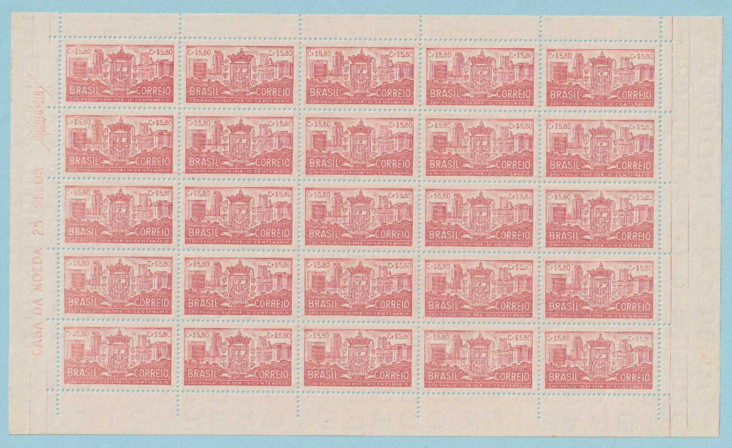 BRAZIL 775a  MINT NEVER HINGED OG ** SHEET OF 50 STAMPS - EXTRA FINE!