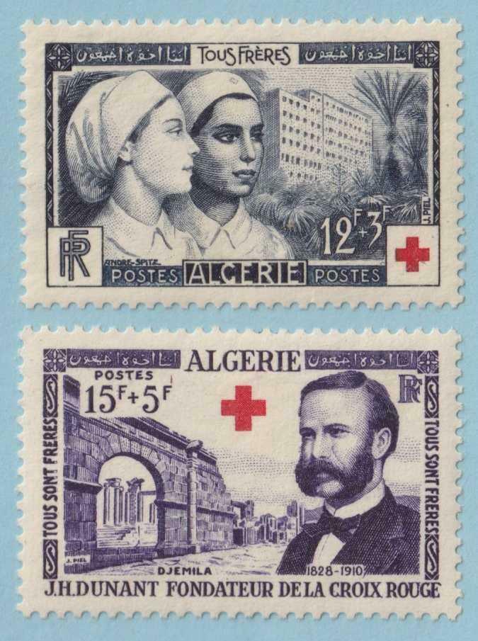 ALGERIA B74 - B75 SEMI-POSTALS  MINT HINGED OG * NO FAULTS EXTRA FINE! - Y292