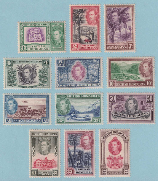 BRITISH HONDURAS 115 - 126  MINT HINGED OG * SET - NO FAULTS VERY FINE!- M960