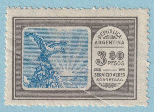 ARGENTINA C19 MINT HINGED OG*  HAS A CREASE ATTRACTIVE PRICE RKX