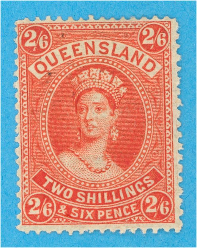 AUSTRALIAN STATES - QUEENSLAND 75  MINT HINGED OG * NO FAULTS VERY FINE! - SLU