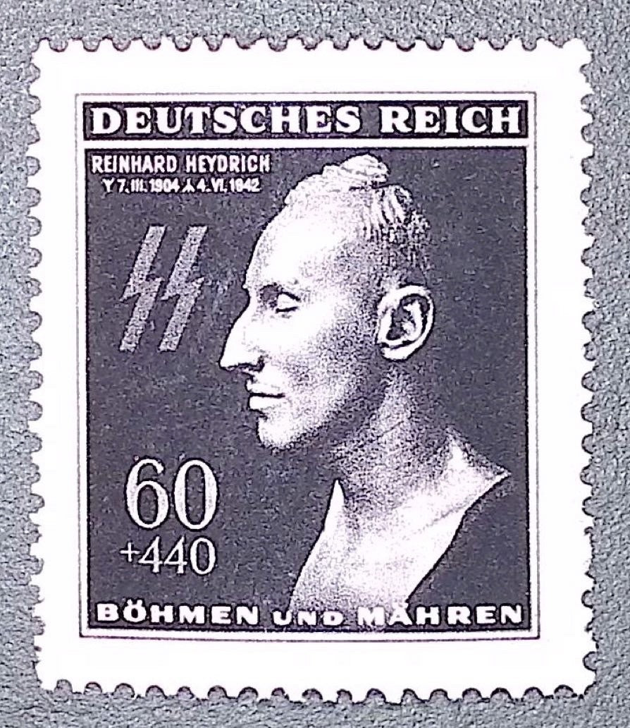 Bohemia & Moravia 1943 - Reinhard Heydrich Death Mask - Michel 131 - MNH**