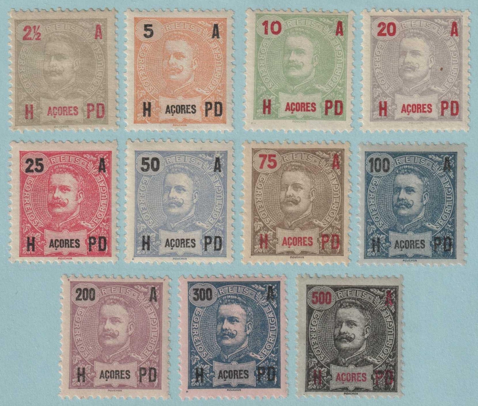 AZORES 101 - 111  MINT HINGE REMNANTS OG * NO FAULTS VERY FINE! - S189