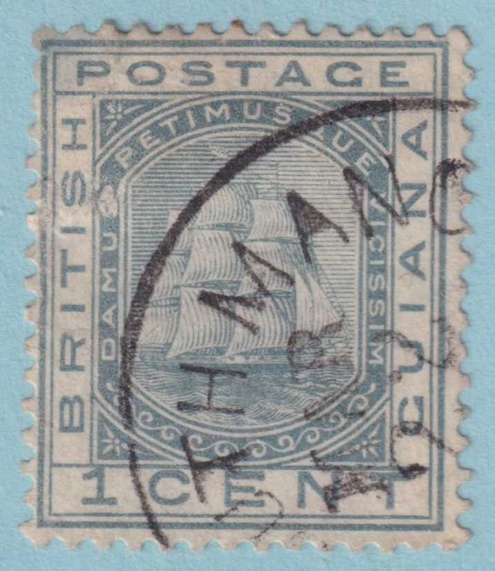 BRITISH GUIANA 107  USED - "TAYMOUTH MANOR" CANCEL - NO FAULTS VERY FINE! - ZQR
