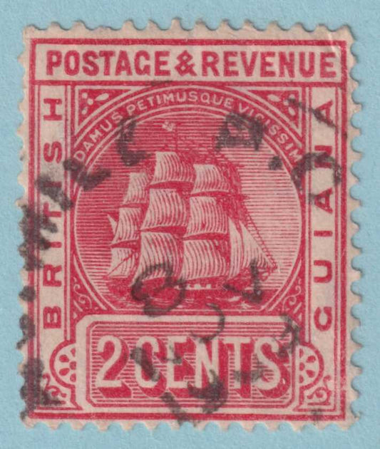 BRITISH GUIANA 172  USED - "XV MILE P.O. "  CANCEL - NO FAULTS VERY FINE! - ZXL