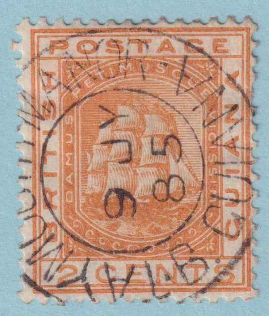 BRITISH GUIANA 108  USED - "TAYMOUTH MANOR" CANCEL - NO FAULTS VERY FINE! - QNU