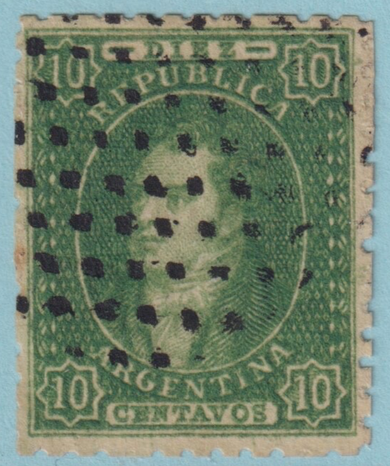 ARGENTINA 12  1864  RIVADAVIA USED NO FAULTS VERY FINE ARD