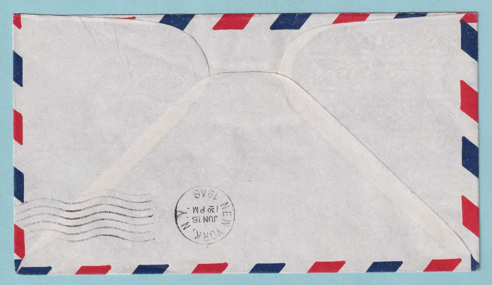 AUSTRIA 1946 FIRST FLIGHT COVER FROM VIENNA TO NEW YORK - CV360