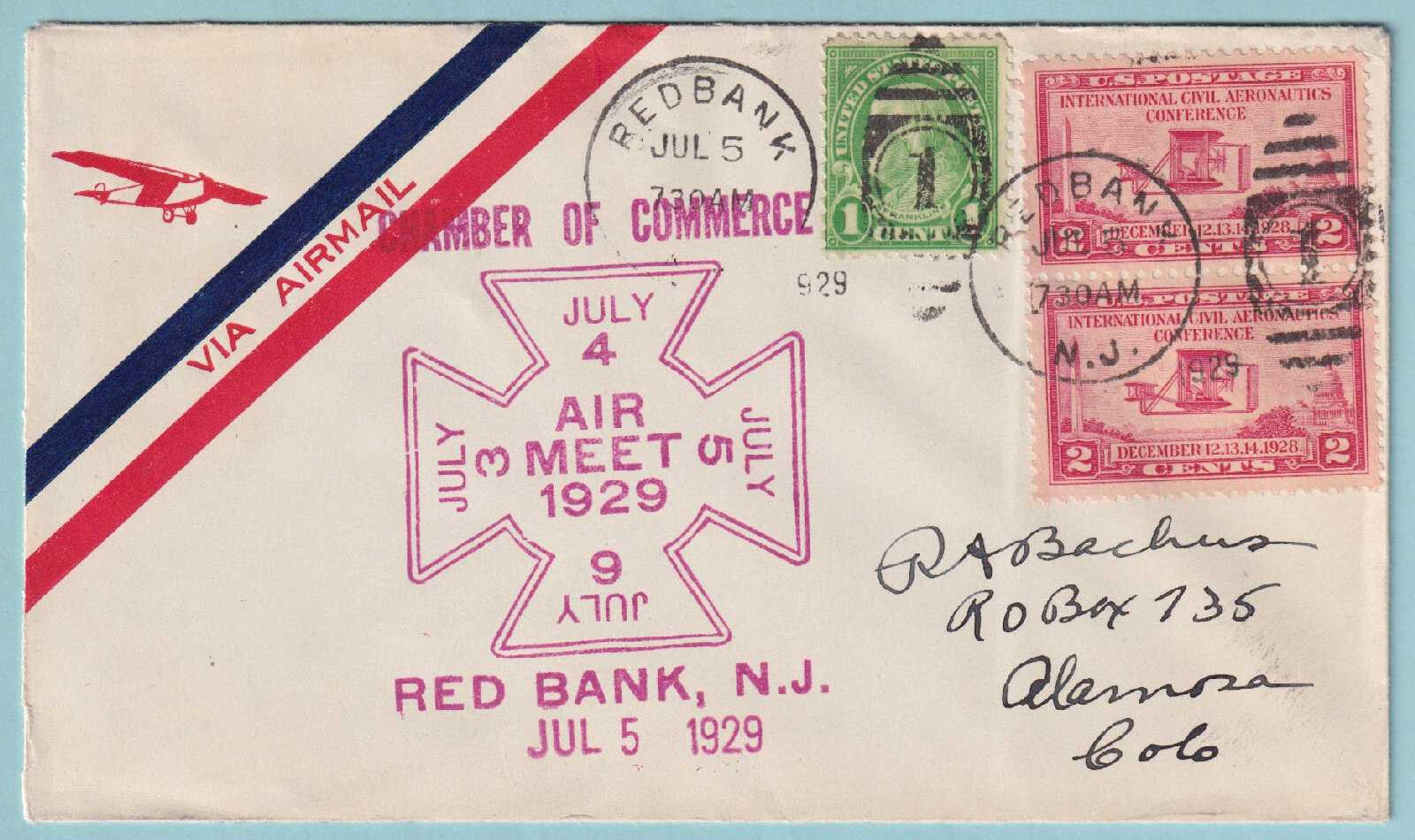 1929 AIR MEET COVERS - SET OF FOUR FROM RED BANK NEW JERSEY- CV105-108