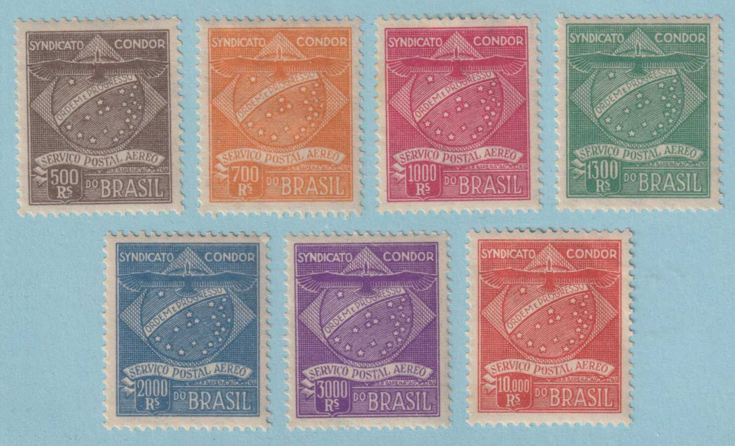 BRAZIL - CONDOR SYNDICATE 1CL1 - 1CL7  MINT HINGED OG * VERY FINE! - M697