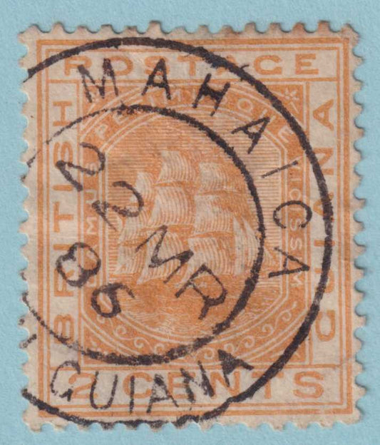 BRITISH GUIANA 108  USED - "MAHAICA" CANCEL - NO FAULTS VERY FINE! - TMX