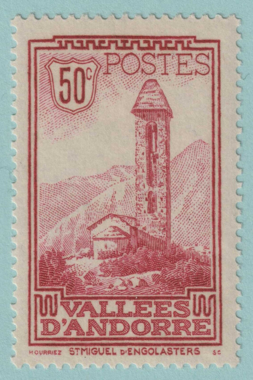 ANDORRA 37 MINT HINGED OG*  NO FAULTS VERY FINE! SAB