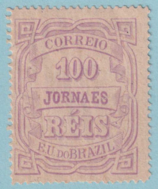 BRAZIL P21 NEWSPAPER STAMP  MINT HINGE REMNANT OG * NO FAULTS VERY FINE! - KPK