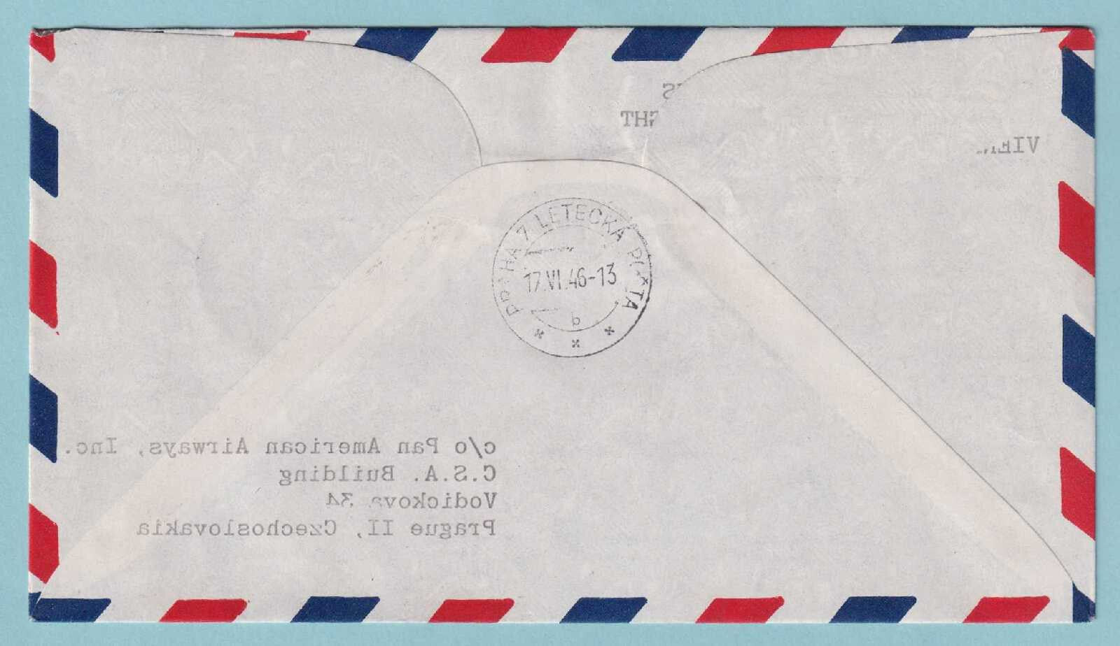 AUSTRIA 1946 FIRST FLIGHT COVER FROM VIENNA TO PRAGUE CZECHOSLOVAKIA - CV357