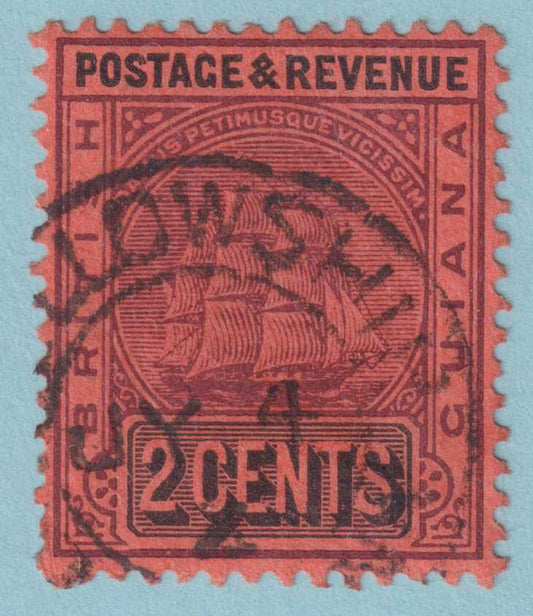 BRITISH GUIANA 134  USED - "FELLOWSHIP" CANCEL - NO FAULTS VERY FINE! - YSZ