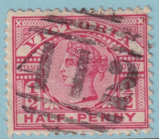 AUSTRALIA VICTORIA  CARLSRUHE CANCEL POSTMARK RATED (S) BY FREEMAN!  TYC