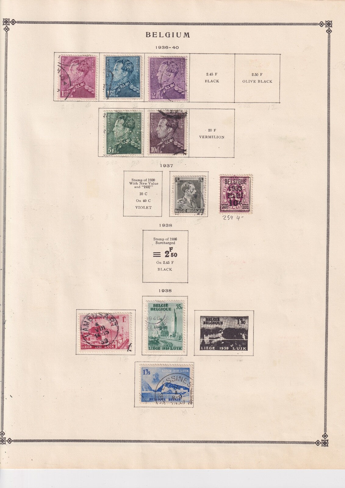 BELGIUM OLD STRONG COUNTRY COLLECTION ON ALBUM PAGES MINT AND USED BIN AAD