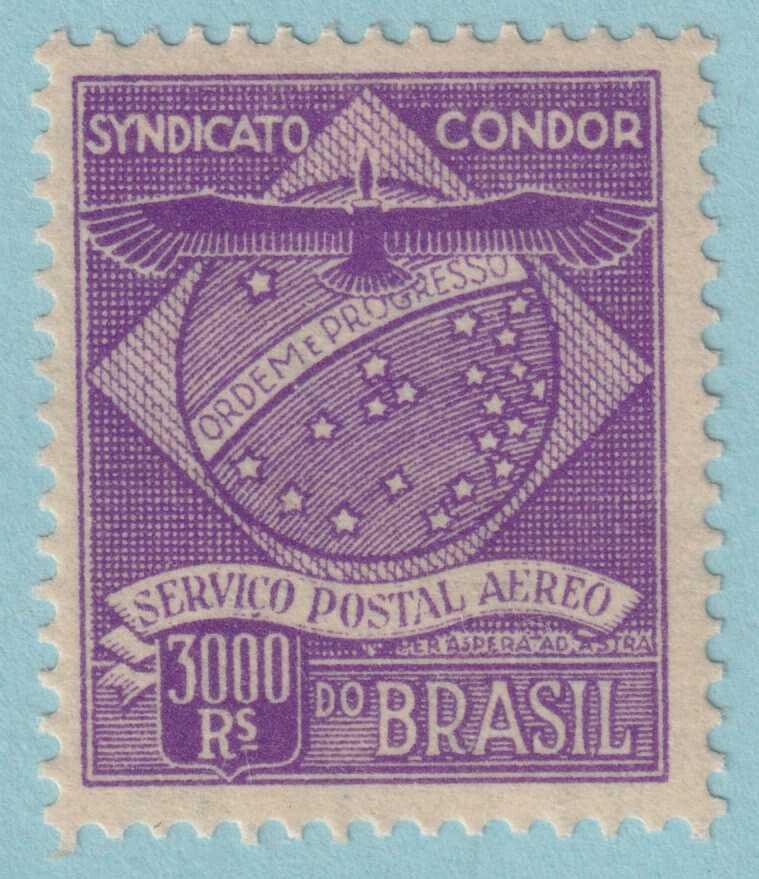 BRAZIL 1CL6 AIRMAIL SEMI-OFFICIAL  MINT HINGED OG * CONDOR SYNDICATE - SUU