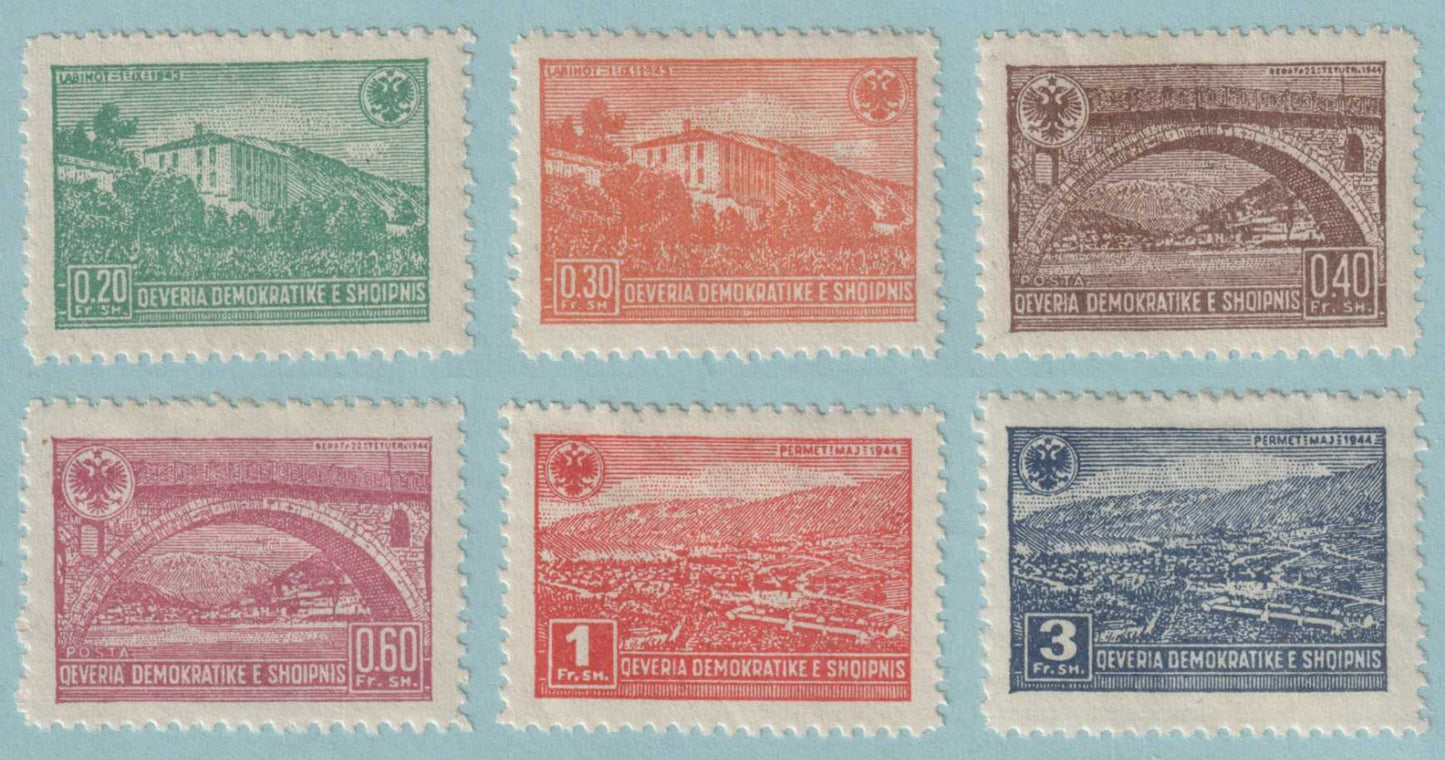 ALBANIA 361 - 366  MINT HINGED OG * NO FAULTS EXTRA FINE - T710
