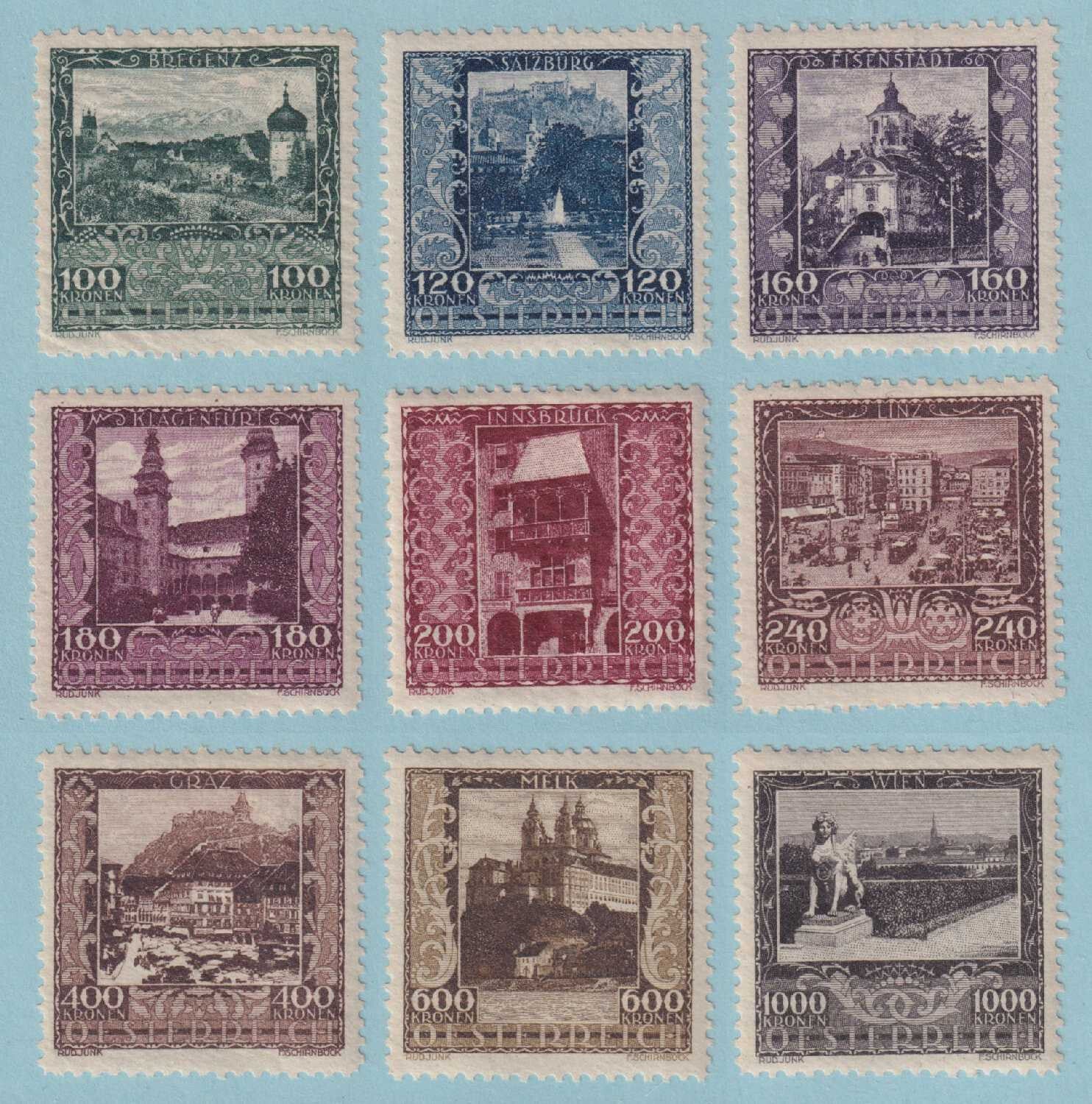 AUSTRIA B57 - B65 SEMI-POSTAL  MINT HINGED OG * SET  NO FAULTS VERY FINE! - M782