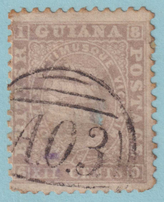 BRITISH GUIANA 21a  USED - HAS A THIN - VERY FINE! - TDK