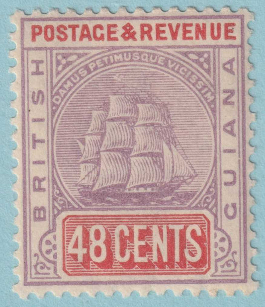 BRITISH GUIANA 143  MINT LIGHTLY HINGED OG * NO FAULTS VERY FINE! - KAT