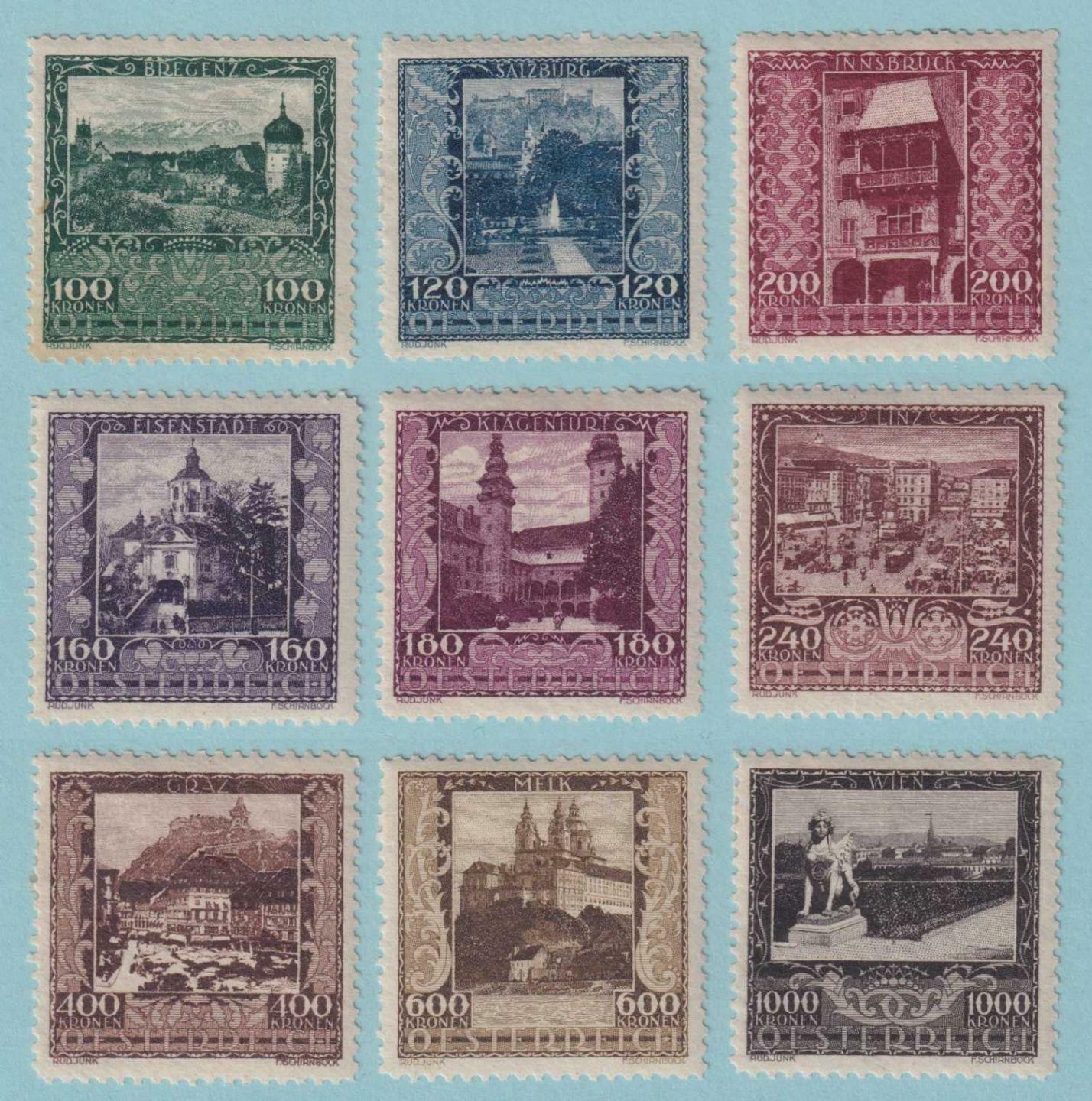 AUSTRIA B57 - B65 SEMI-POSTALS  MINT HINGED OG * NO FAULTS VERY FINE! - X505