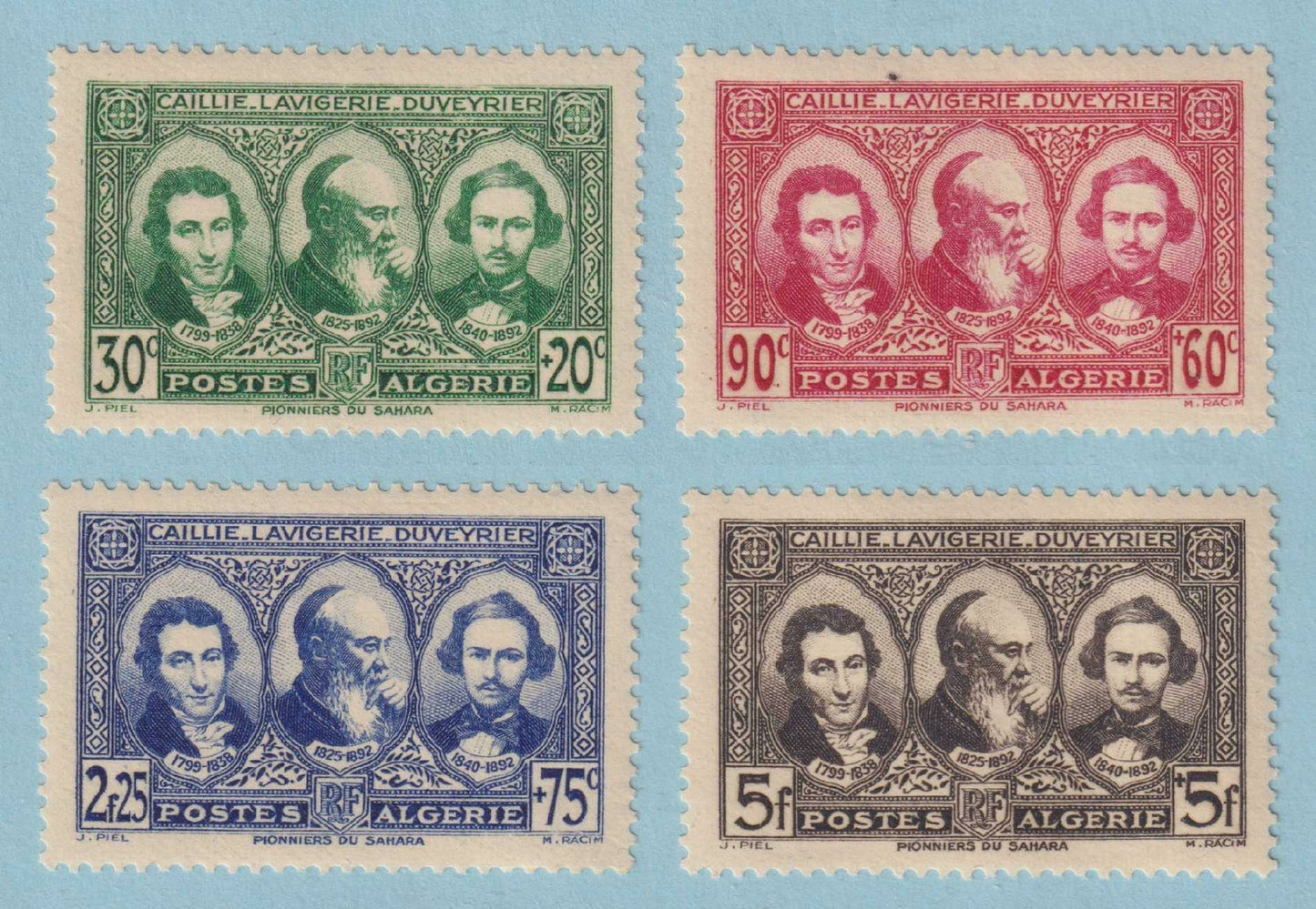 ALGERIA B28 - B31 SEMI-POSTALS  MINT HINGED OG * NO FAULTS EXTRA FINE! - V393