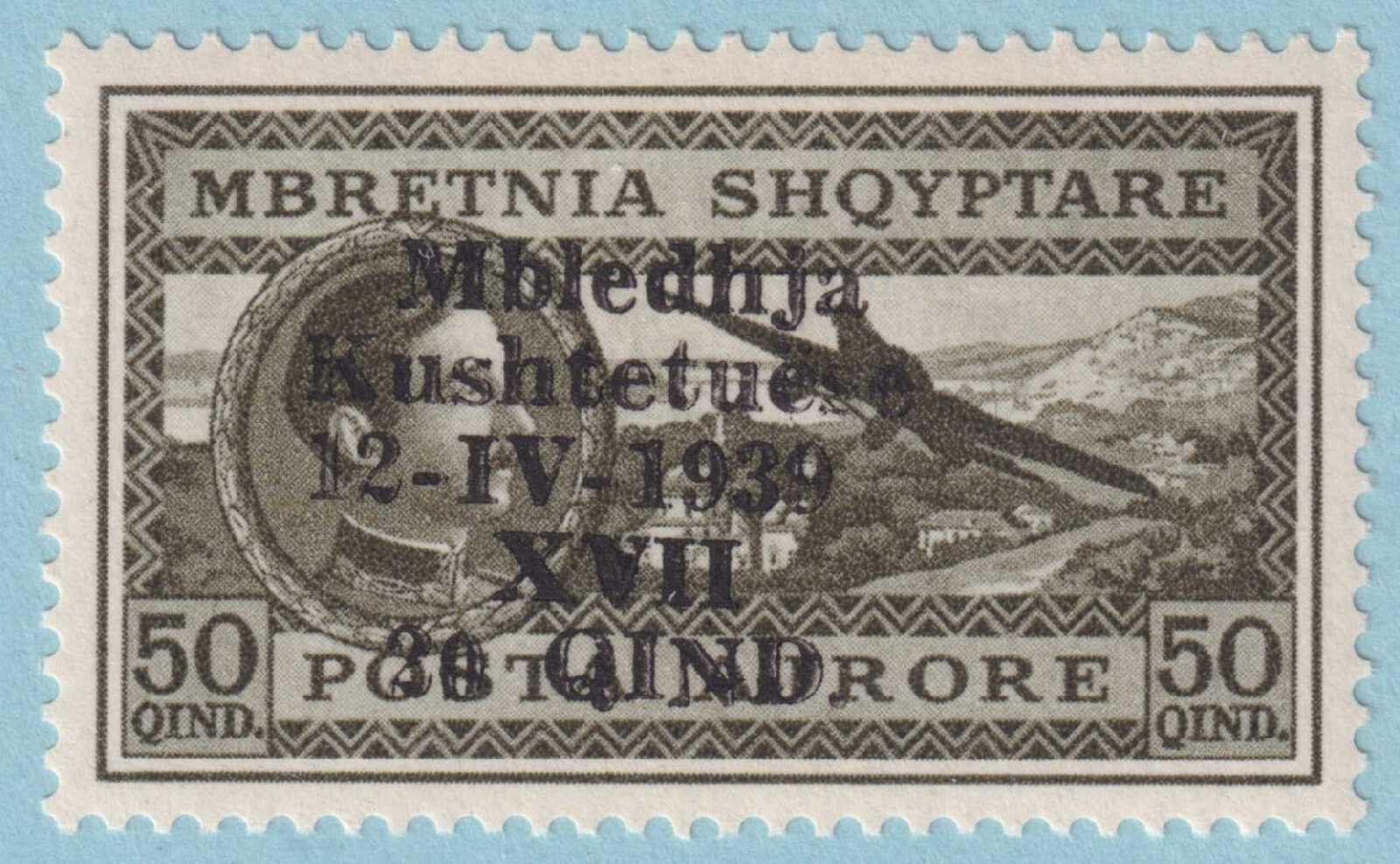 ALBANIA C45 AIRMAIL  MINT NEVER HINGED OG ** NO FAULTS VERY FINE! - XHO