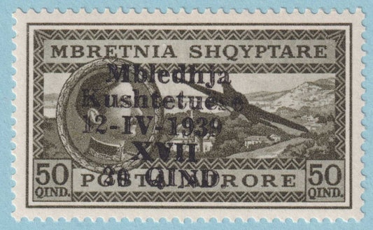 ALBANIA C45 AIRMAIL  MINT NEVER HINGED OG ** NO FAULTS VERY FINE! - XHO