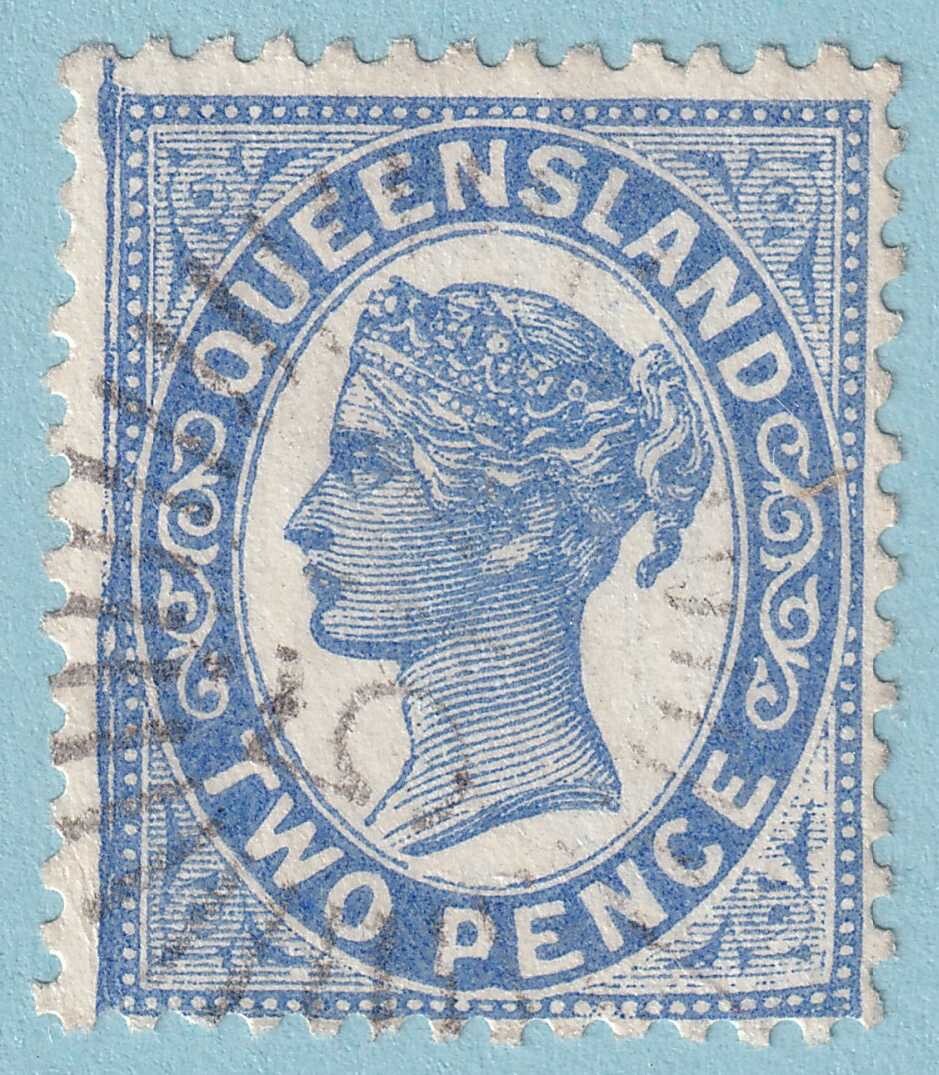 AUSTRALIAN STATES - QUEENSLAND 105 USED - EXTENDED FRAME VARIETY! - MQN