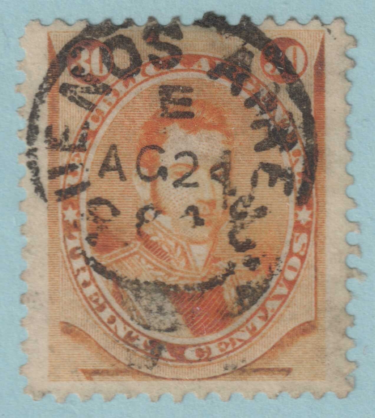 ARGENTINA 24 USED NO FAULTS VERY FINE! PRZ