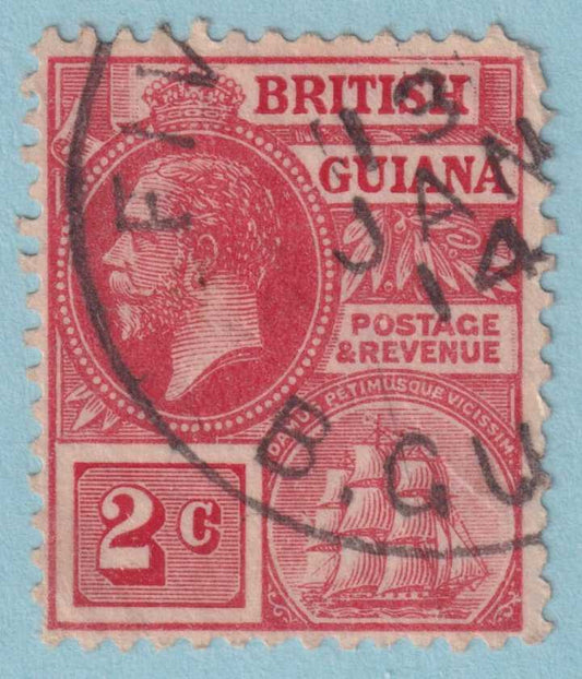 BRITISH GUIANA 179  USED - "FIVE MILE" CANCEL - PERF FAULT - VERY FINE! - ZGY