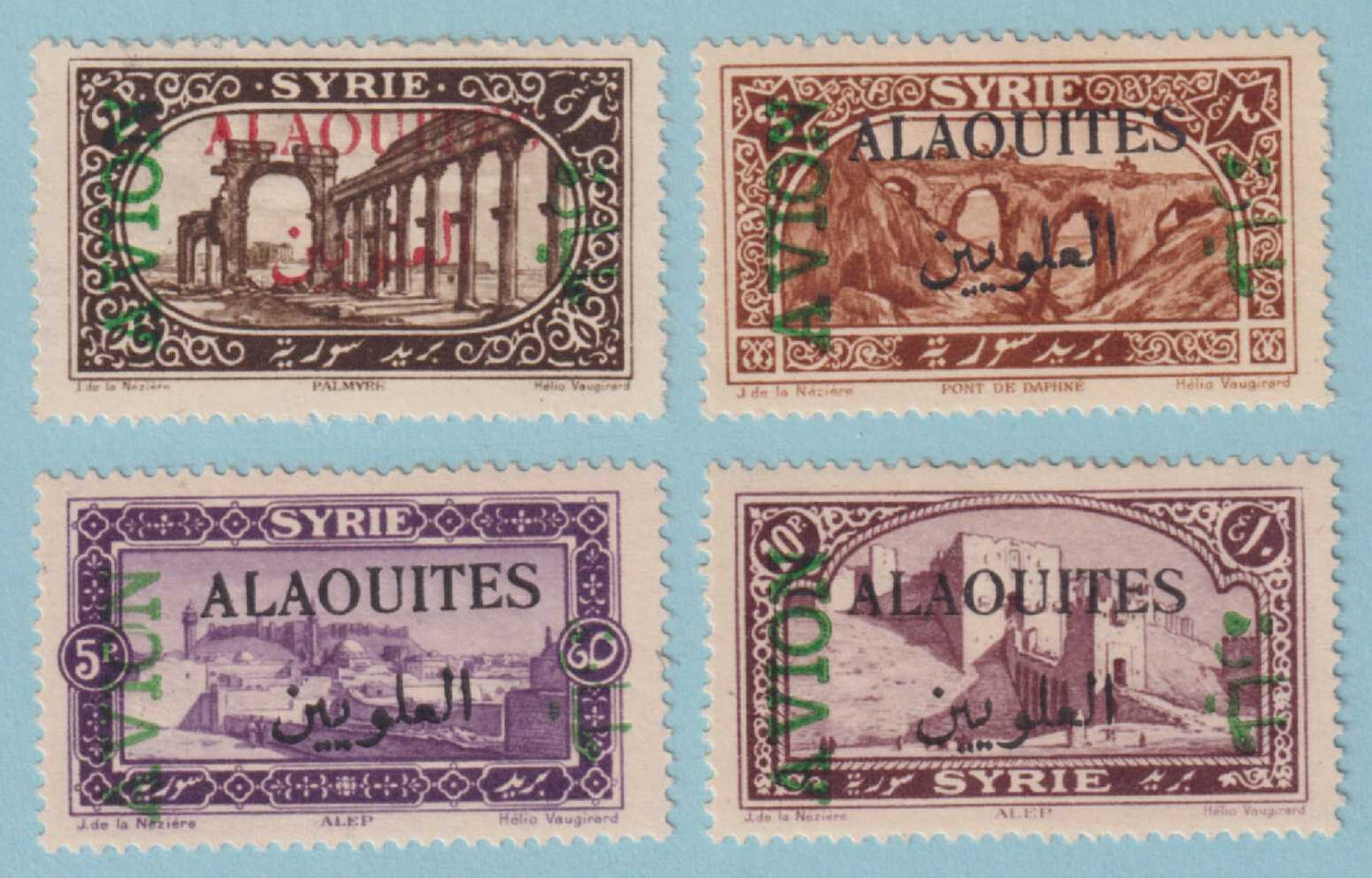 ALAOUITES C5 - C8 AIRMAILS  MINT HINGED OG * SET - NO FAULTS VERY FINE! - P177
