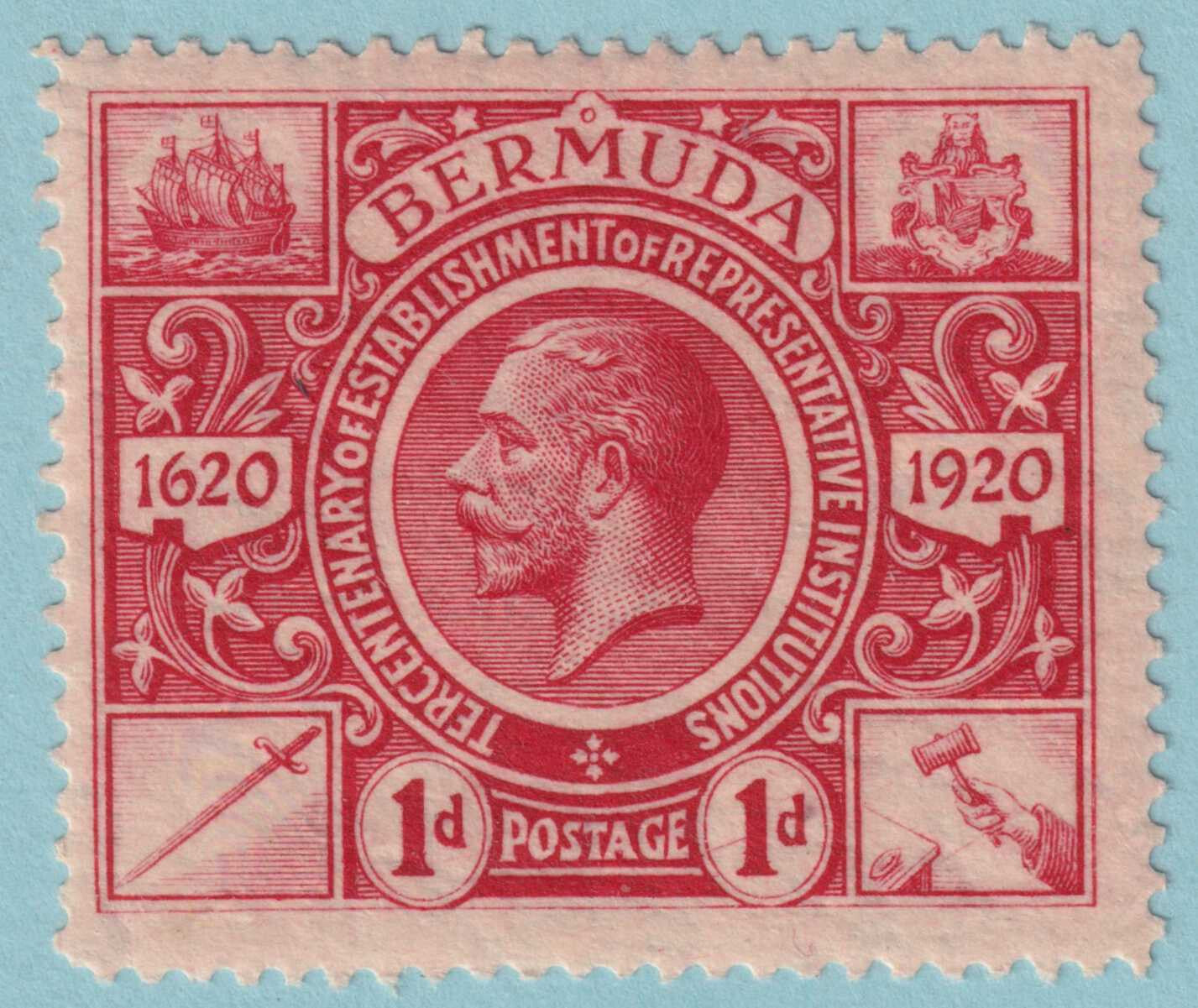 BERMUDA 73  MINT HINGE REMNANT OG * NO FAULTS VERY FINE! - RIF