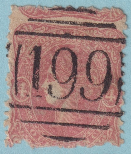 AUSTRALIA VICTORIA LEOPOLD 199 CANCEL POSTMARK RATED (SS) BY FREEMAN! SVH