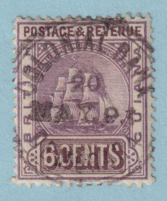BRITISH GUIANA 137  USED - GREAT CANCEL! - NO FAULTS EXTRA FINE! - GVJ