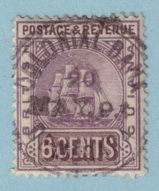 BRITISH GUIANA 137  USED - GREAT CANCEL! - NO FAULTS EXTRA FINE! - GVJ